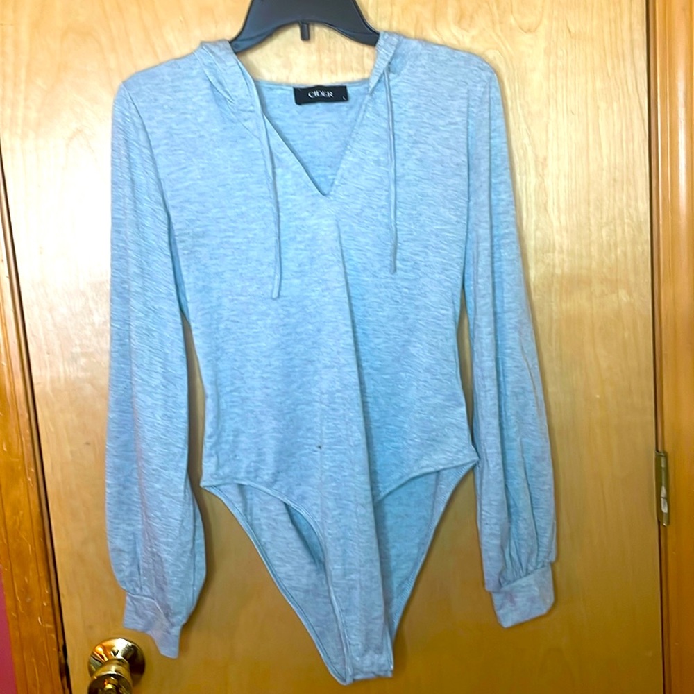 Cider hooded bodysuit L grey